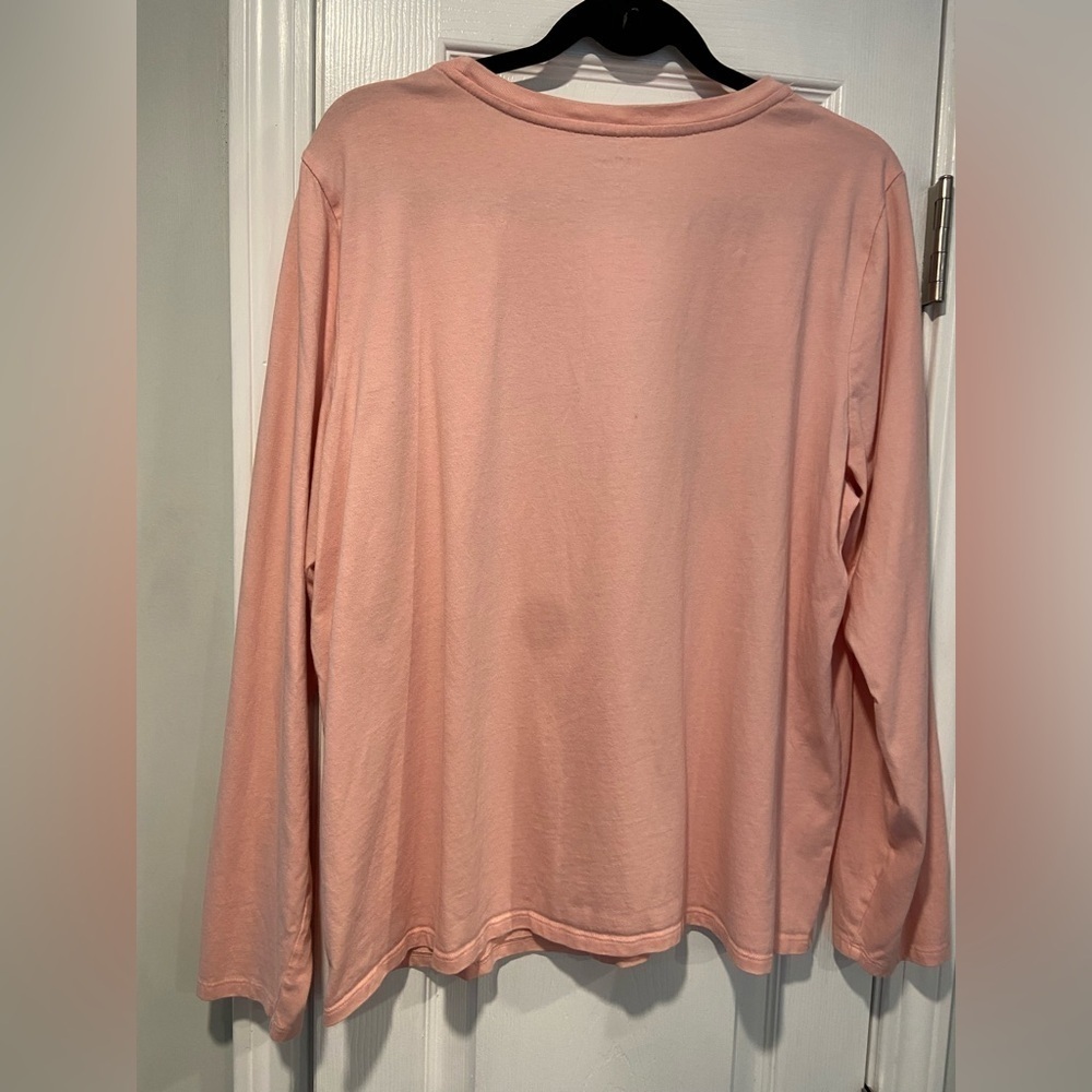 L.L. Bean Size XL Long Sleeve Crew Neck Tee Short Wicked Cozy Graphic Print - Picture 8 of 10
